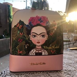 Authentic Pink Frida Kahlo Mini Backpack